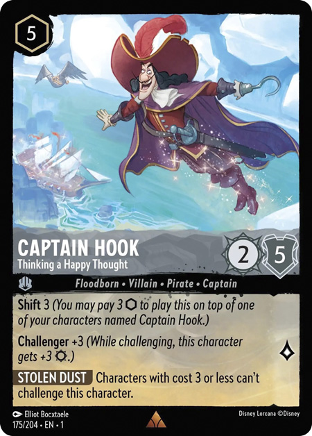 Captain Hook Thinking a Happy Thought